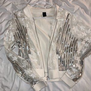 Badgley Mischka for Diesel Cropped bomber sporty jacket Small